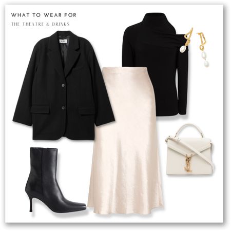A chic evening look 🫶

Satin midi skirt, black blazer, Saint Laurent top handle bag, heeled boots 

#LTKstyletip #LTKeurope #LTKSeasonal