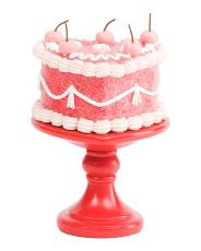 Valentines Gingerbread Heart Cake On Pedestal | TJ Maxx