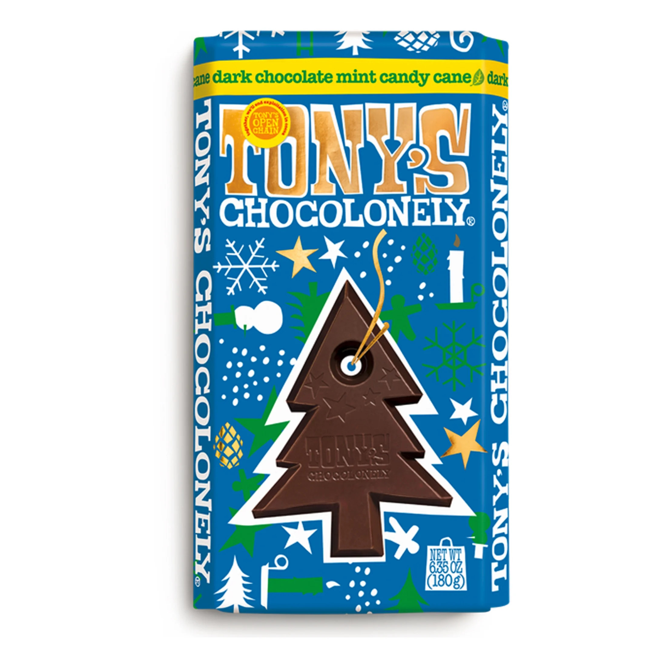 Tony's Chocolonely 51% Dark Chocolate Candy Cane bar, 6.35 oz | Walmart (US)