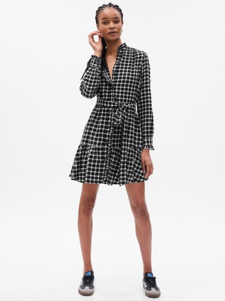Plaid Tiered Mini Dress | Gap (US)