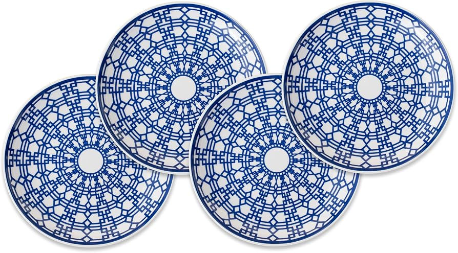Caskata Newport Garden Appetizer Plates Set of 4 | High-Design Lead-Free Porcelain Dinnerware Des... | Amazon (US)