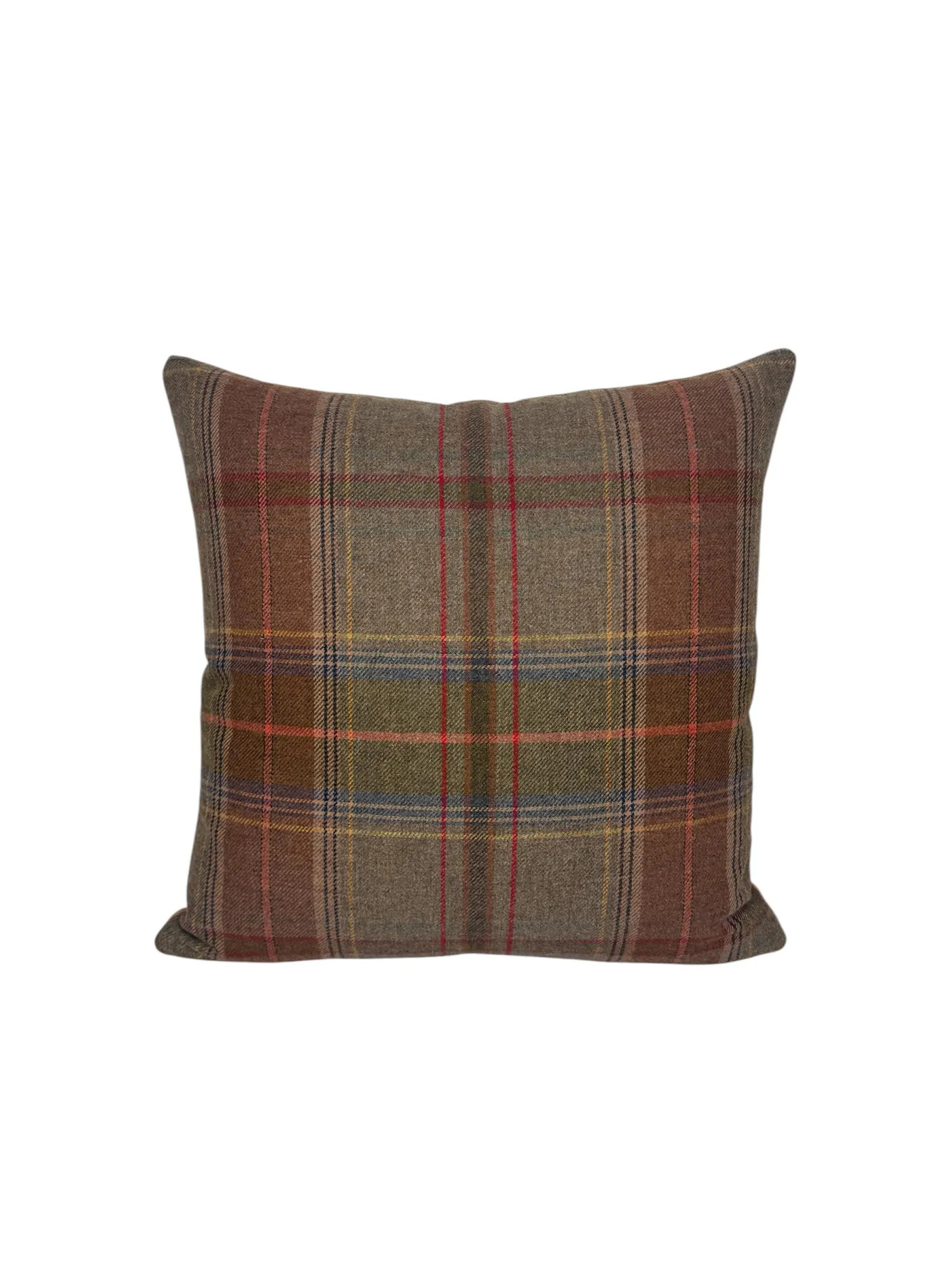 Lee Jofa Shetland Plaid Pillow Cover: Lovat Wool, Camel Velvet Back - Etsy | Etsy (US)