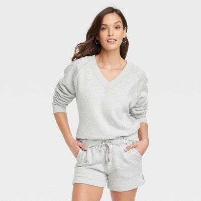 Women's Relaxed Pullover Sweatshirt - Universal Thread™ Gray L | Target