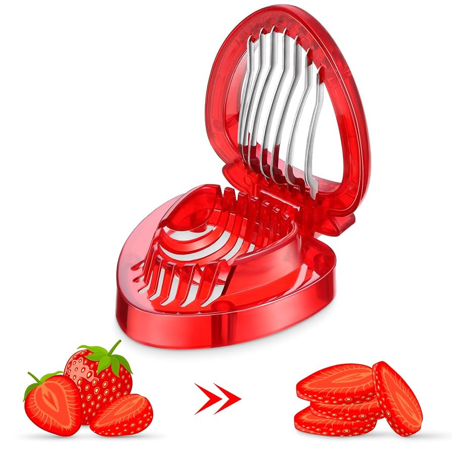Amazon.com: Strawberry Slicer Kitchen Gadget Fruit Cutter - Boiled Egg Slicer for Hard Boiled Egg... | Amazon (US)