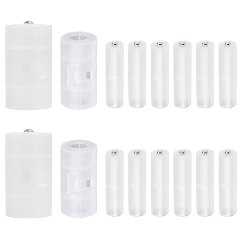 12pcs AAA to AA Battery Converter AAA to AA Battery Adapter and 2pcs AA to C Battery Converter an... | Amazon (US)