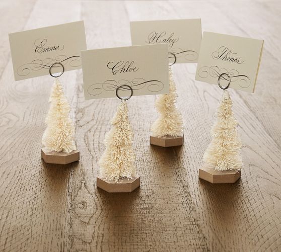 Frosted Tree Handcrafted Place Card Holders - Set of 4 | Pottery Barn (US)