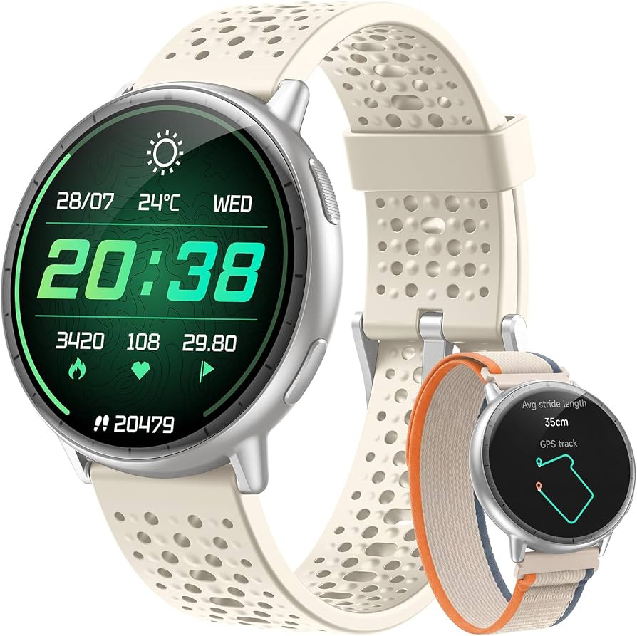 Smart Watch for Men Women,GPS Built-in,1.3" Ultra-bright AMOLED Display,SOS | Amazon (US)