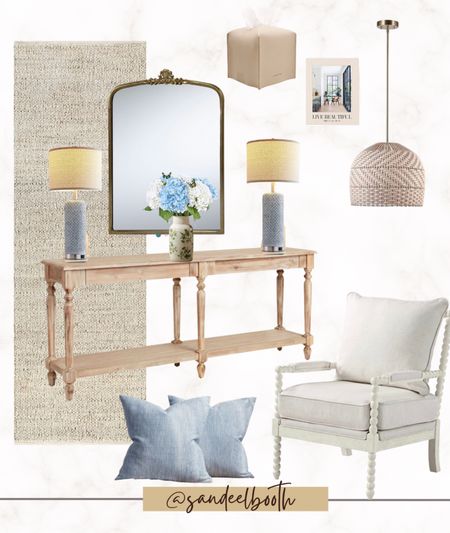 Serena and Lily entryway vibes 
Long console table, blue and white, coastal aesthetic 

#LTKhome #LTKunder100 #LTKstyletip