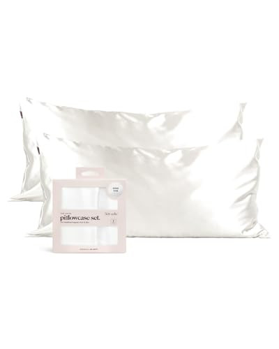 Kitsch Satin Pillowcase with Zipper for Hair and Skin, Softer Than Silk Pillow Cases, 2 Pack Cool... | Amazon (US)