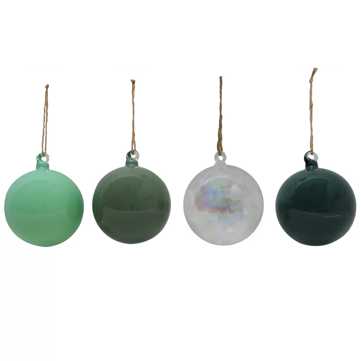 St. Nicholas Square Glass Christmas Ornaments Set of 4 | Kohl's