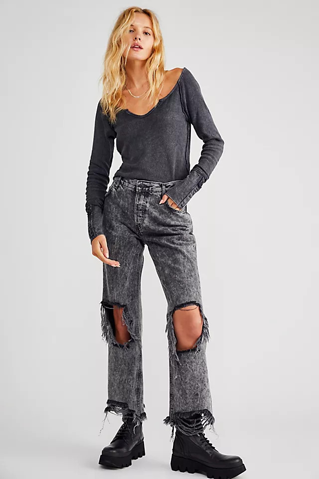 Maggie Mid-Rise Straight-Leg Jeans | Free People (Global - UK&FR Excluded)