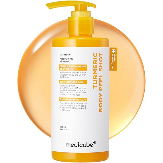 medicube Body Peel Shot with Turmeric | Gentle Body Exfoliating Serum with BHA, LHA & PHA for Dea... | Amazon (US)