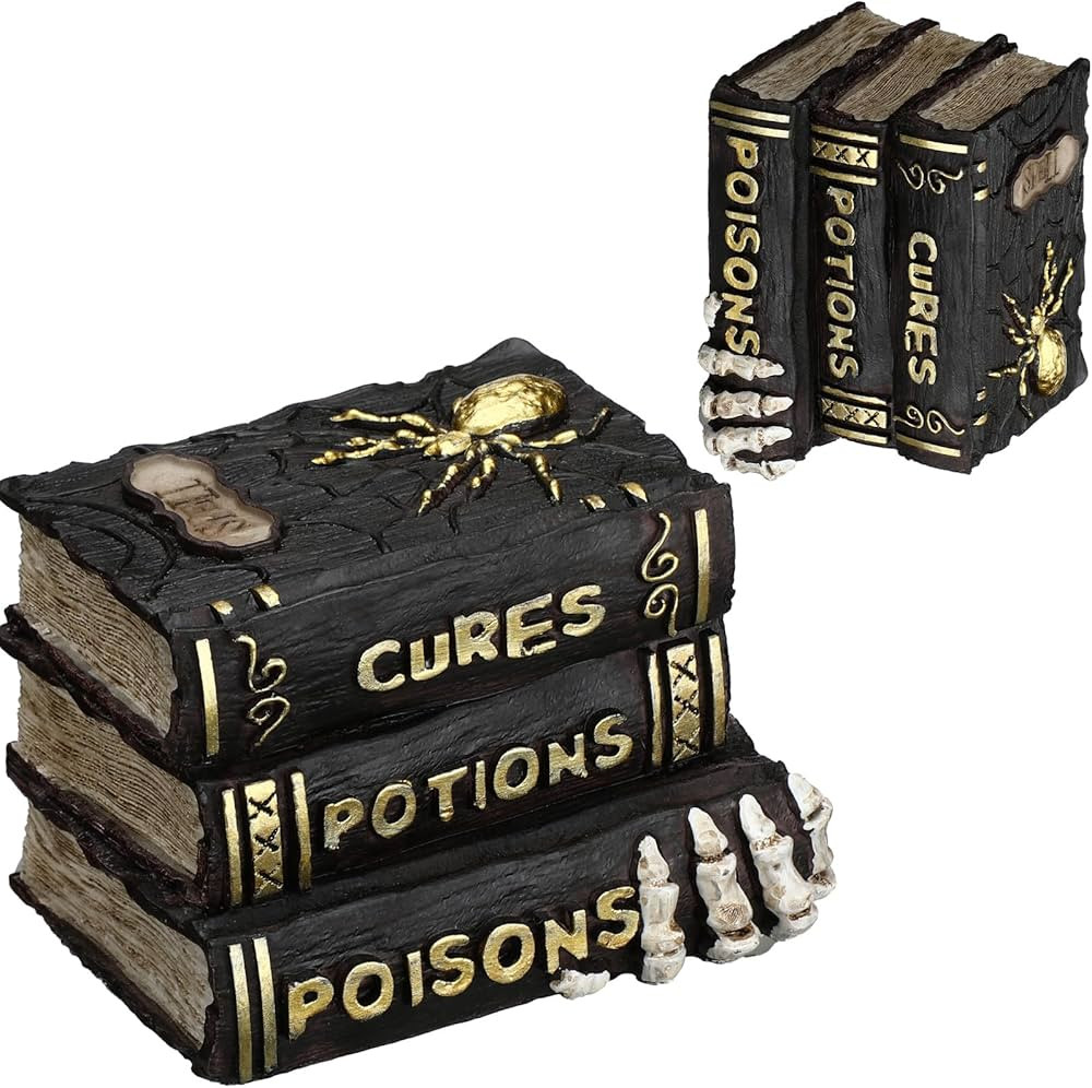 Namalu Witch and Wizard Spellbook Tabletop Decoration, Halloween Resin Witch and Wizard Spellbook... | Amazon (US)