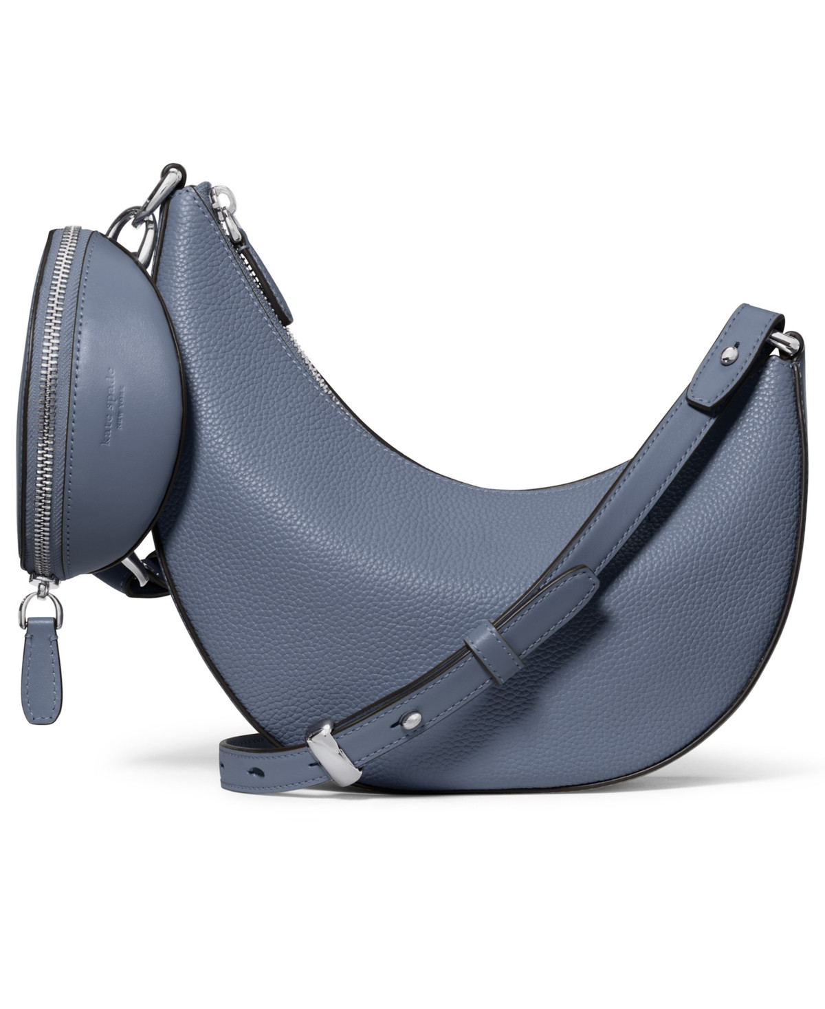 kate spade new york Duo Small Pebbled Leather Crossbody Bag - Cinder Gray | Macy's