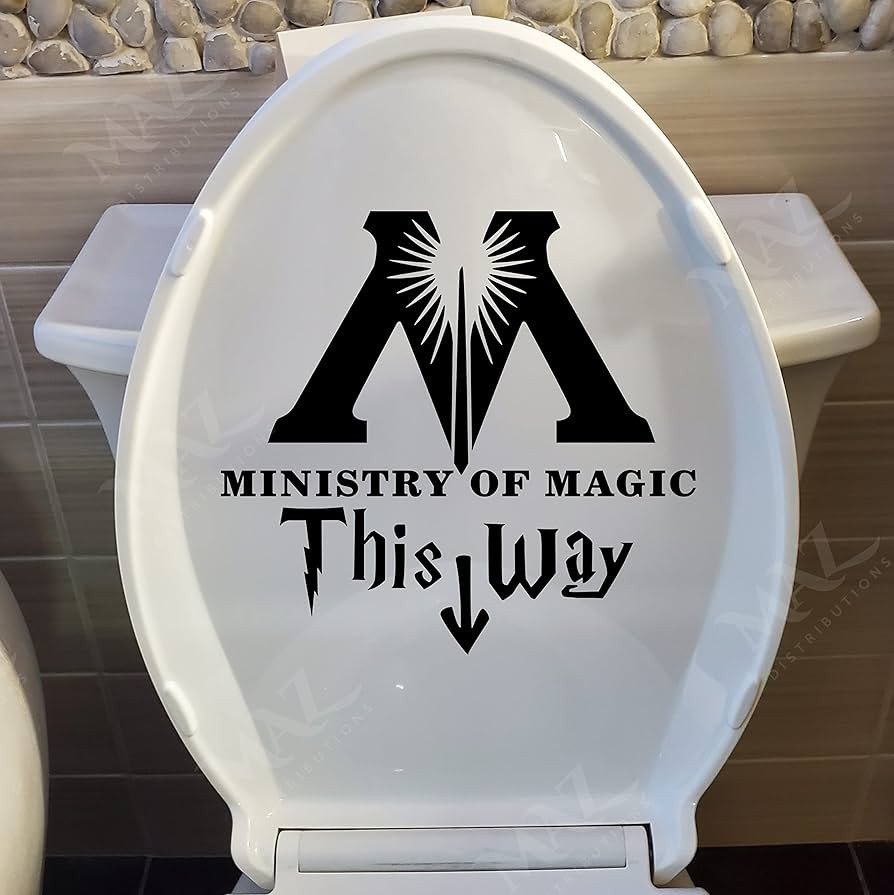 – Ministry of Magic This Way Sticker – Vinyl Toilet Sticker for Washroom and Bathroom – Ind... | Amazon (US)