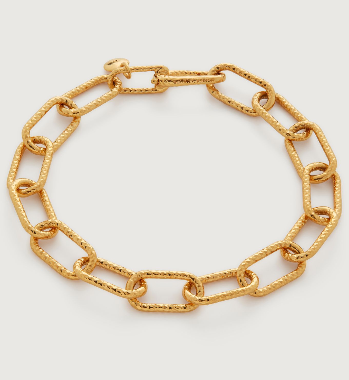 Alta Textured Chunky Chain Bracelet | Monica Vinader (Global)