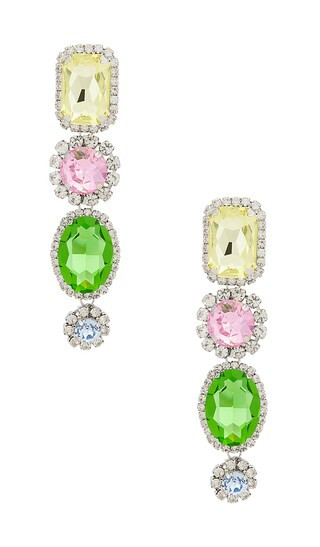 Crystal Drop Earrings in Pastel Multi | Revolve Clothing (Global)