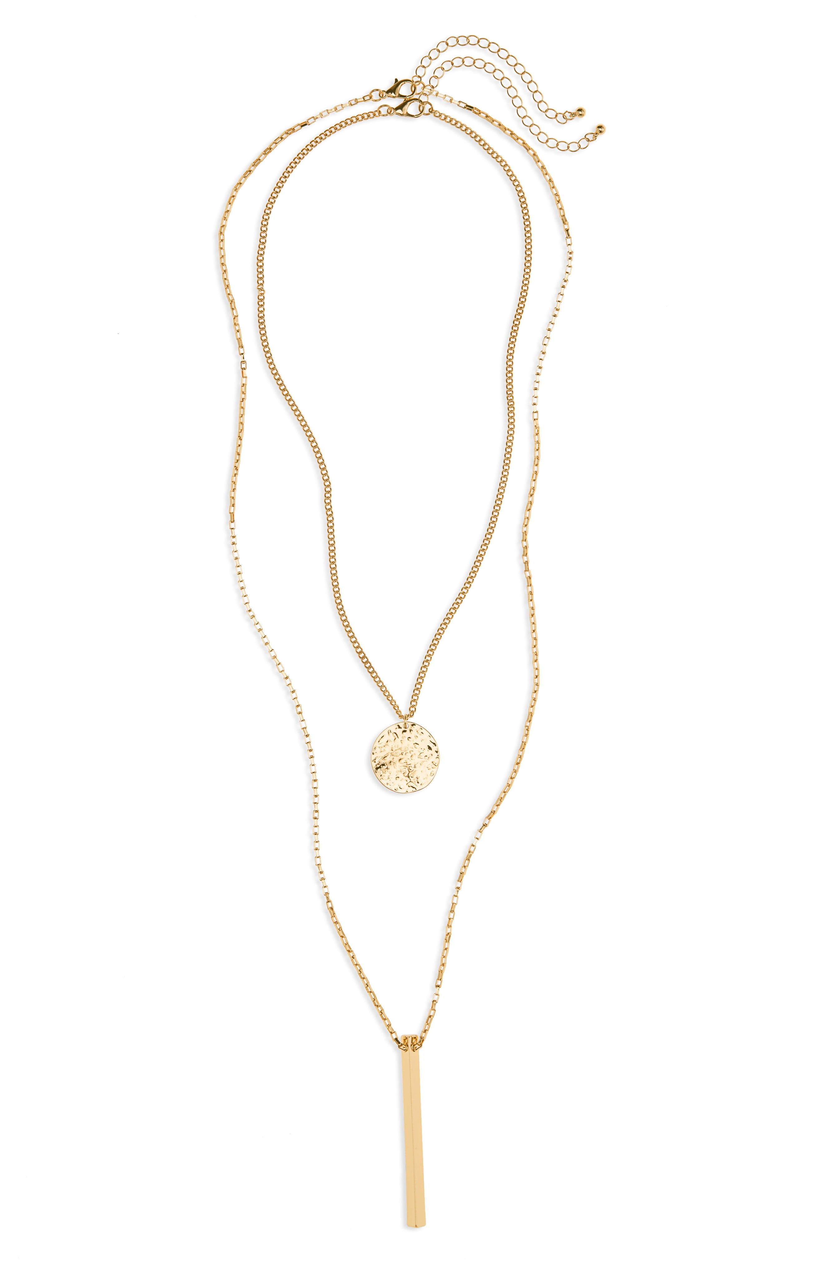 BP. 2-Pack Bar & Disc Necklaces | Nordstrom