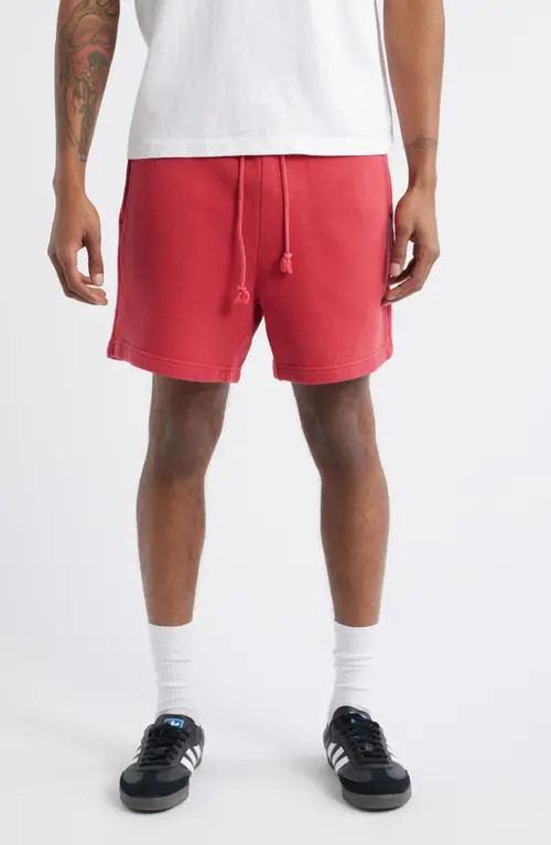 Elwood Core Organic Cotton Brushed Terry Sweat Shorts in Vintage Cherry at Nordstrom, Size Large | Nordstrom