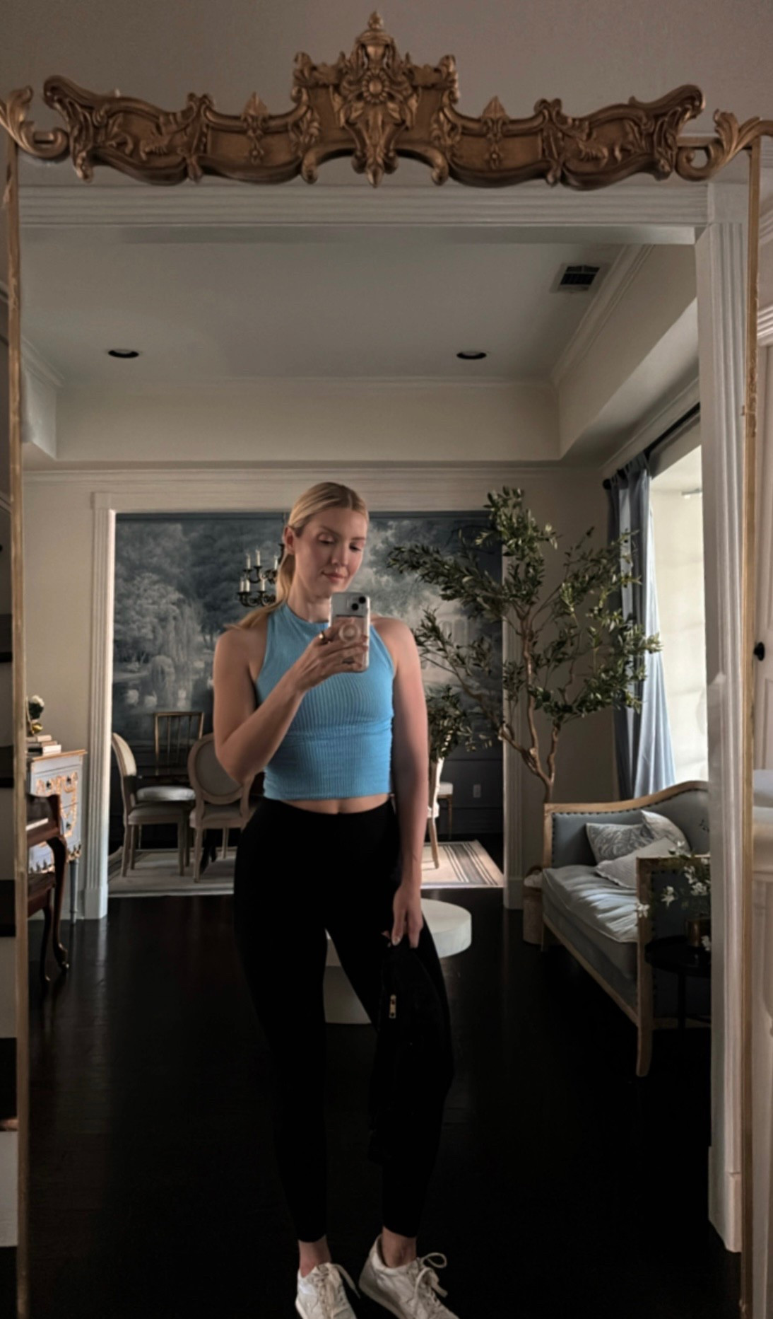 Headed to play pickleball and this has been my go to gym fit lately 🩵

#LTKActive