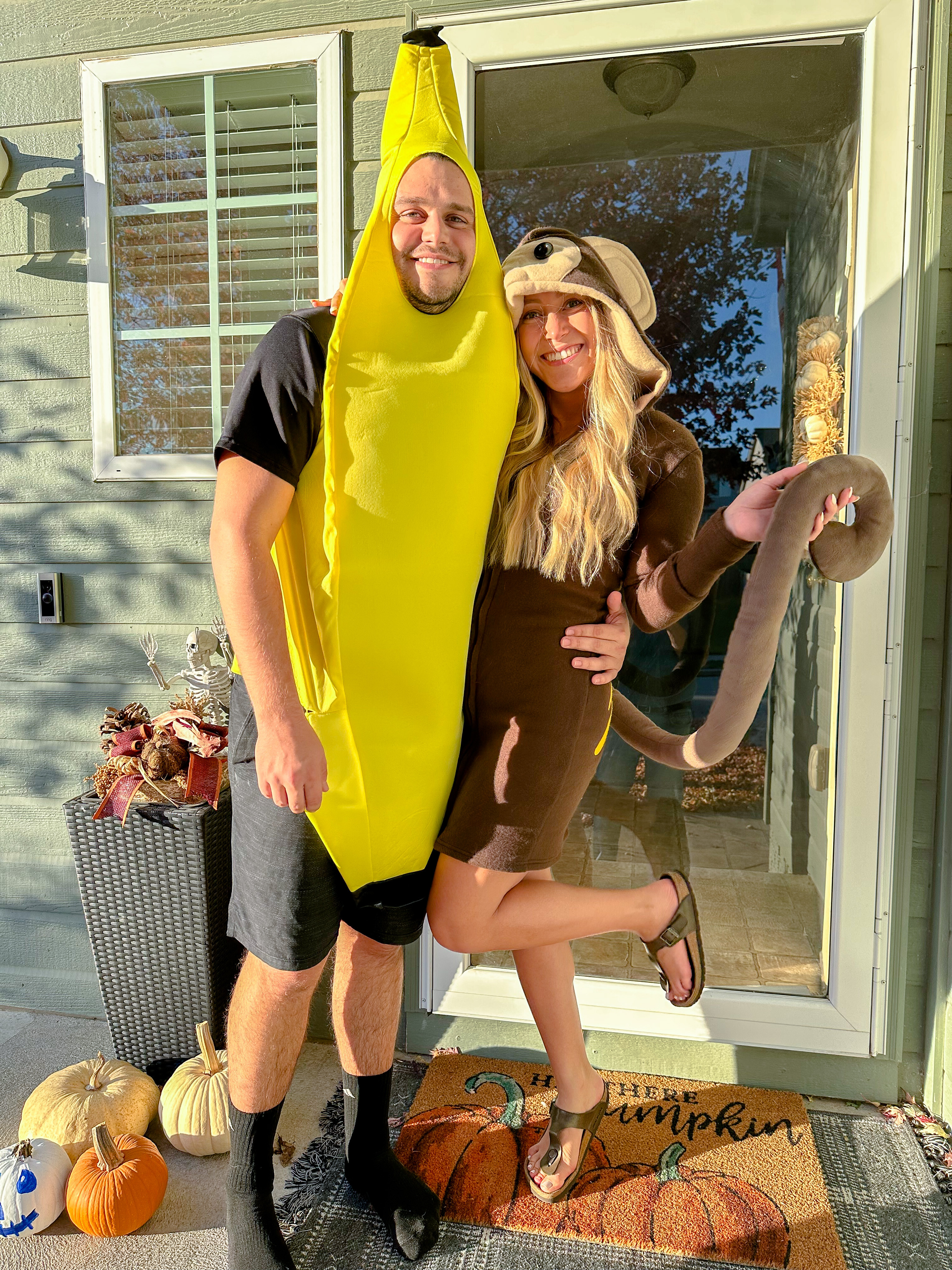 Going bananas this Halloween 🍌🙈 Our monkey + banana couples costume was such a hit when we had trick-or-treaters stop by. 

 #LTKHalloween #LTKSeasonal #LTKFamily
