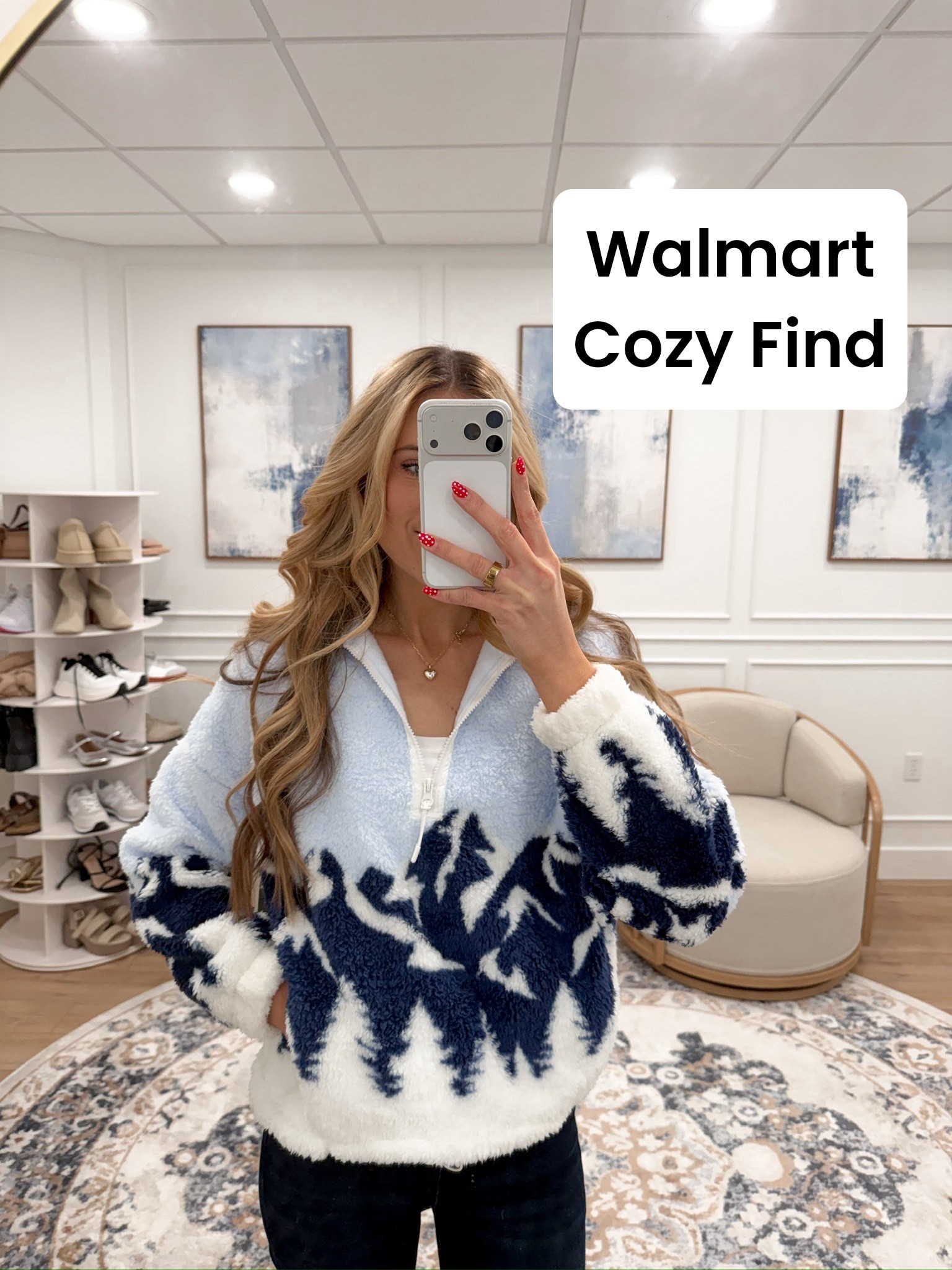 Walmart find! 🏔️❄️ This fleece is under $20 and so soft. Love the mountain print — perfect for cozy winter days, running errands, or snowy getaways!

#LTKActive #LTKSeasonal #LTKFindsUnder50