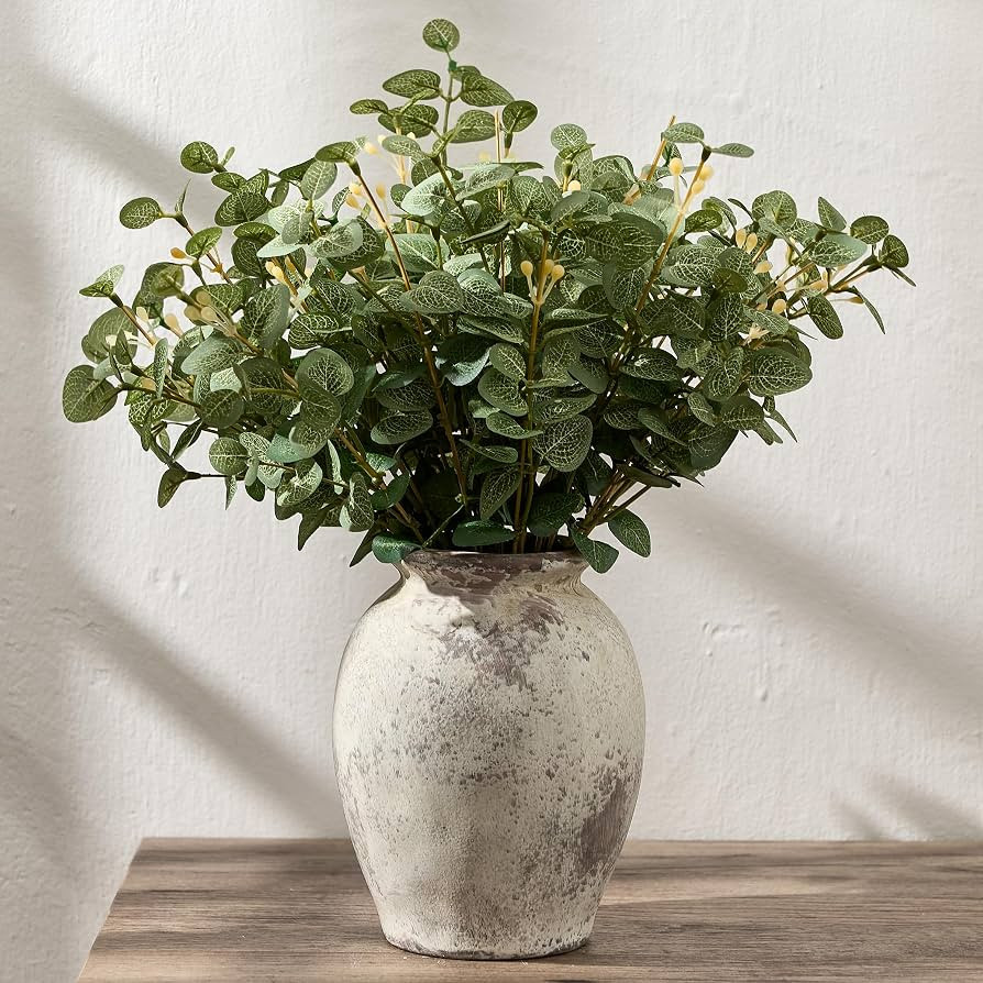 5.94" Ceramic Vase for Home Decor, Decorative Terracotta Farmhouse Rustic Vases for Living Room K... | Amazon (US)