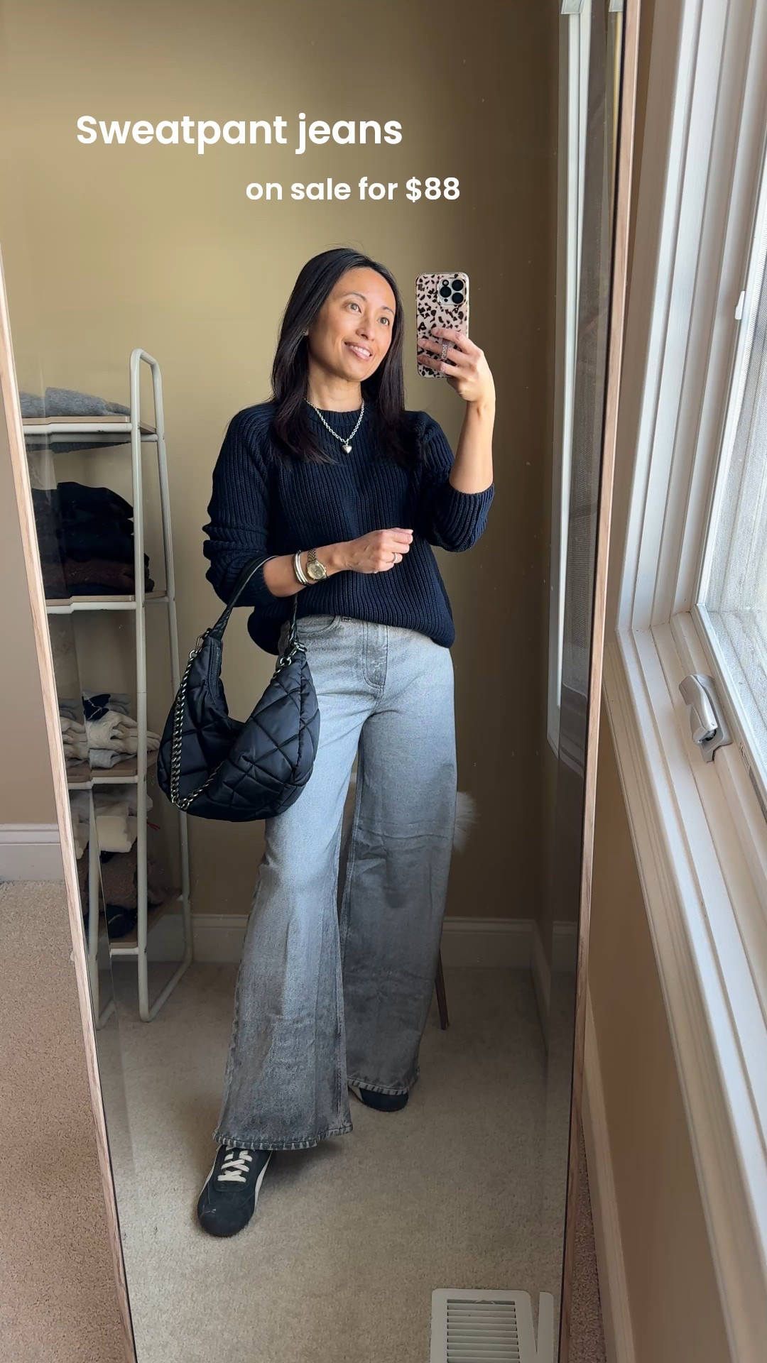 Winter outfits  Designer sweatpant jeans on sale for around $88 in this gray wash. They are marked down and then an extra 30% off. 
I stayed true to size. 


#LTKSaleAlert #LTKOver40 #LTKootd