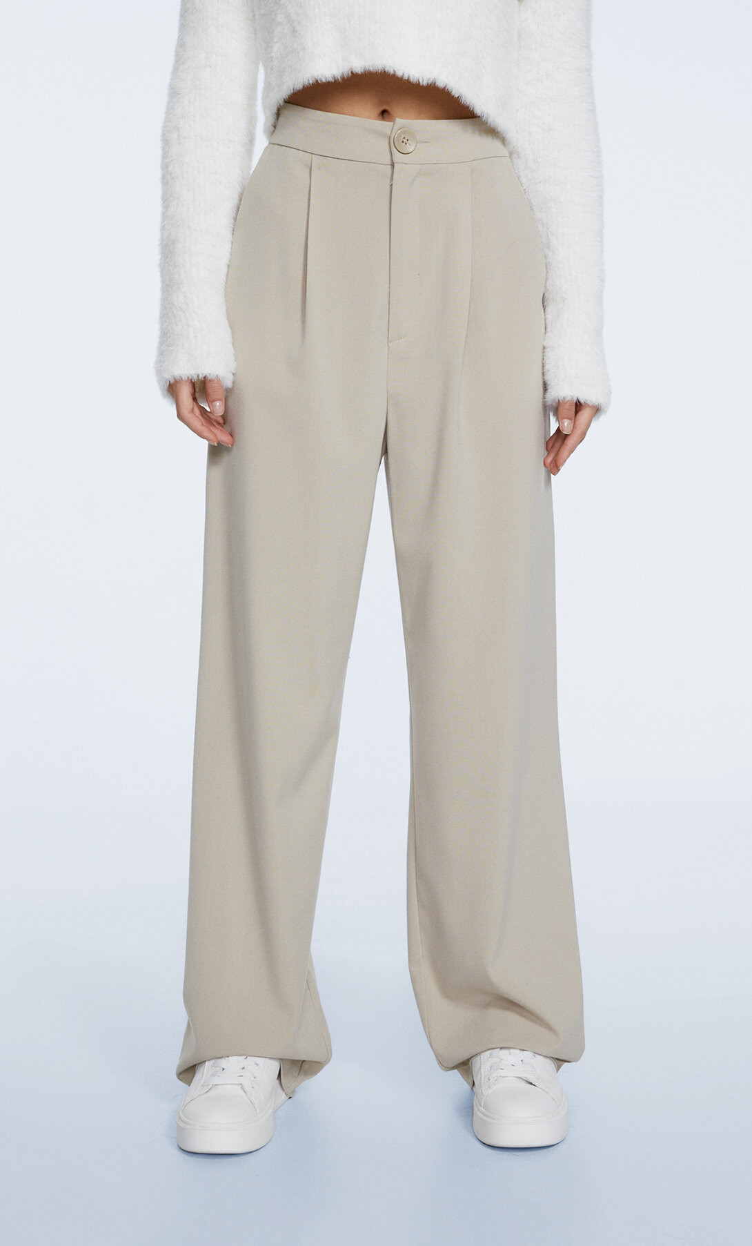 Wide-leg trousers - Women's fashion | Stradivarius United Kingdom | Stradivarius (UK)