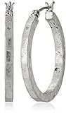 Lucky Brand Silver-Tone Small Hammered Round Hoop Earrings | Amazon (US)