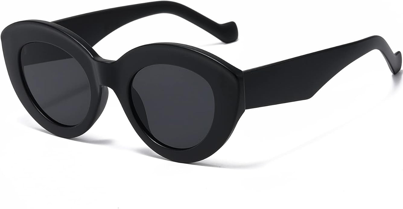 AIEYEZO Oversized Cat Eye Sunglasses for Women Cute Oval Thick Frame Cateye Sun Glasses Chic Retr... | Amazon (US)