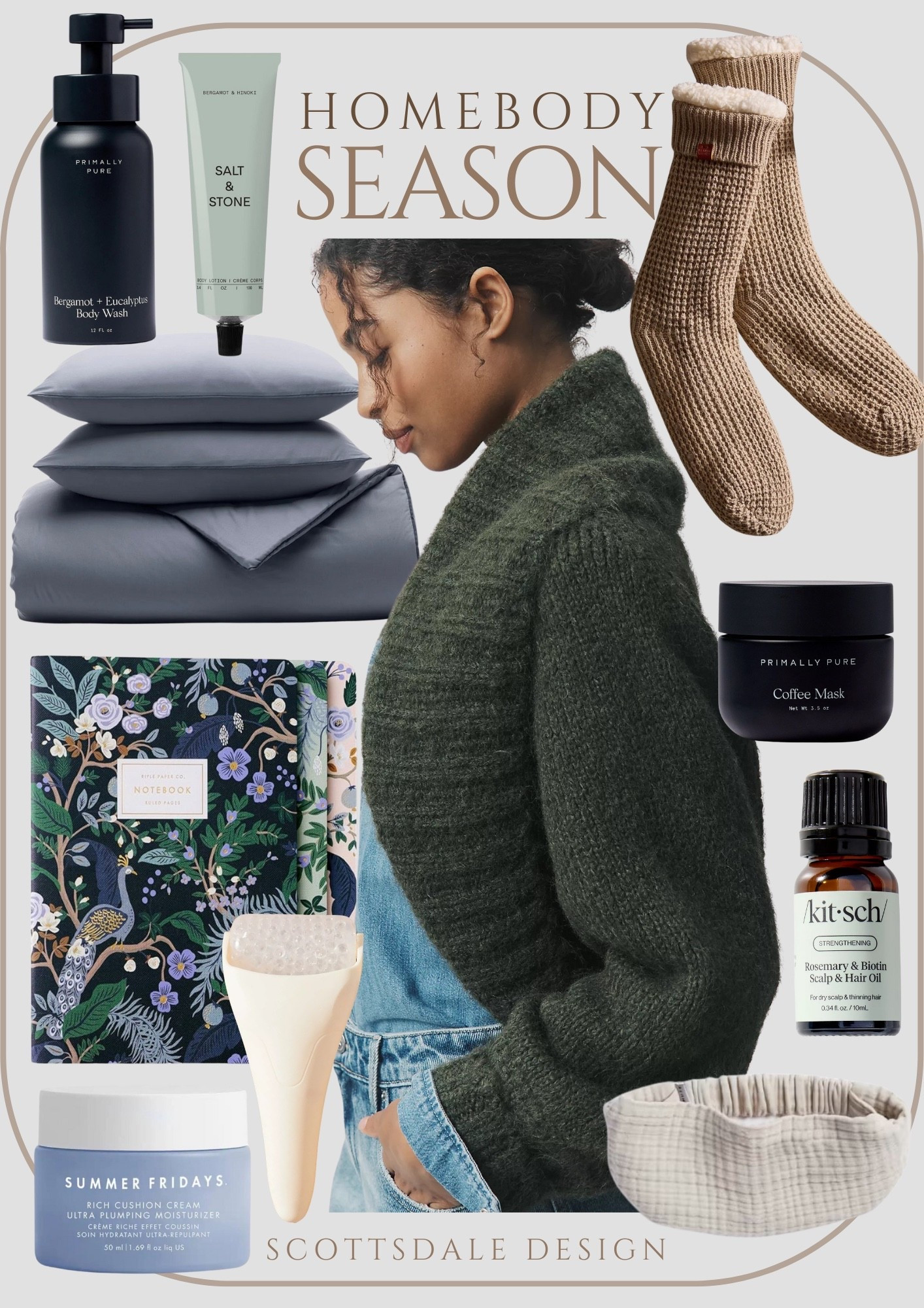 Womens sweater, hair growth oil, notebook set, journal, cozy socks, organic cotton sheets, body wash, non toxic bath products, ice roller, skin care

#LTKOver40 #LTKHome #LTKBeauty