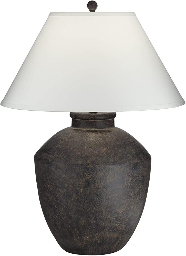 Pacific Coast Lighting 64V99 Massa Black Terracota 1-Light 150W Table Lamp,Resin | Amazon (US)