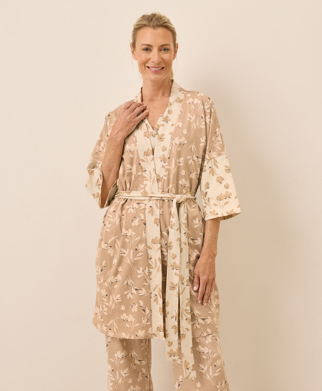 Women’s Staycation Short Robe made with Organic Cotton | Pact | Pact Apparel