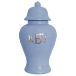 Classic Monogram Ginger Jars in French Blue | Lo Home by Lauren Haskell Designs