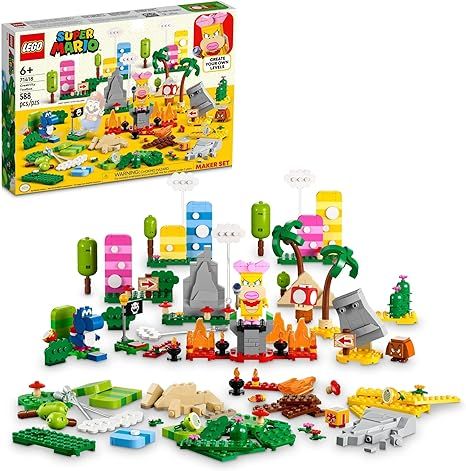 LEGO Super Mario Creativity Toolbox Maker Set 71418, Create Your Own Levels with Figures, Grass, ... | Amazon (US)