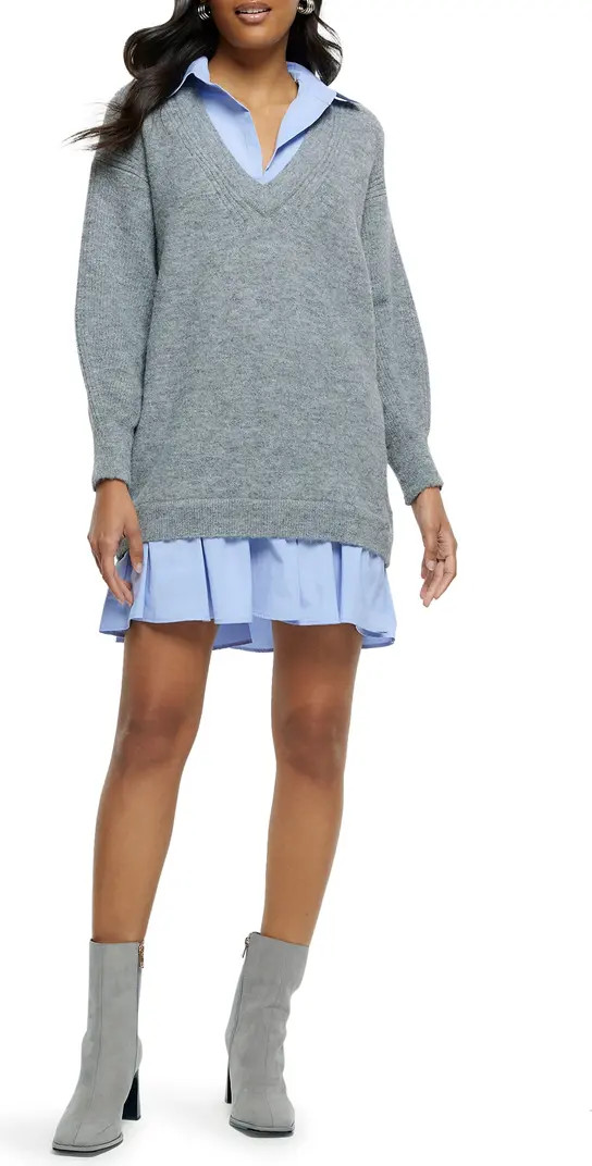 Marled Long Sleeve Shirtdress | Nordstrom