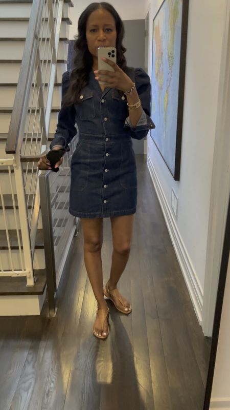 Denim Dress! 
I’m wearing a size small.  I unbuttoned the sleeves and I’m good to go.  It’s the perfect dress for transitional weather.  I found the exact dress .  I’m so excited for
You to get this dress.  It’s the perfect dress for all occasions  #countryconcert #taylorswiftoutfit #traveloutfit #sandals

#LTKstyletip #LTKunder100 #LTKtravel