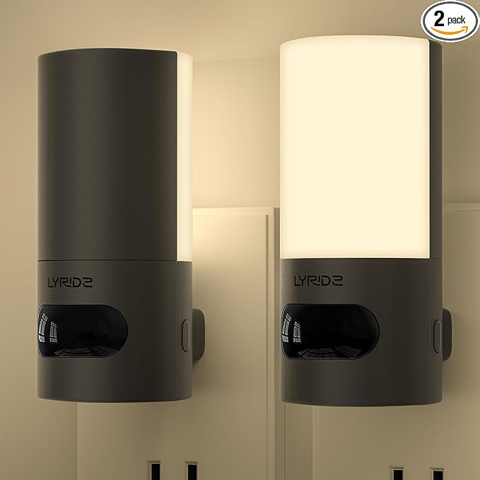 Lyridz Plug-in LED Rotatable Night Light with Motion Sensor, Dimmable Backlit Nightlight with 1-1... | Amazon (US)