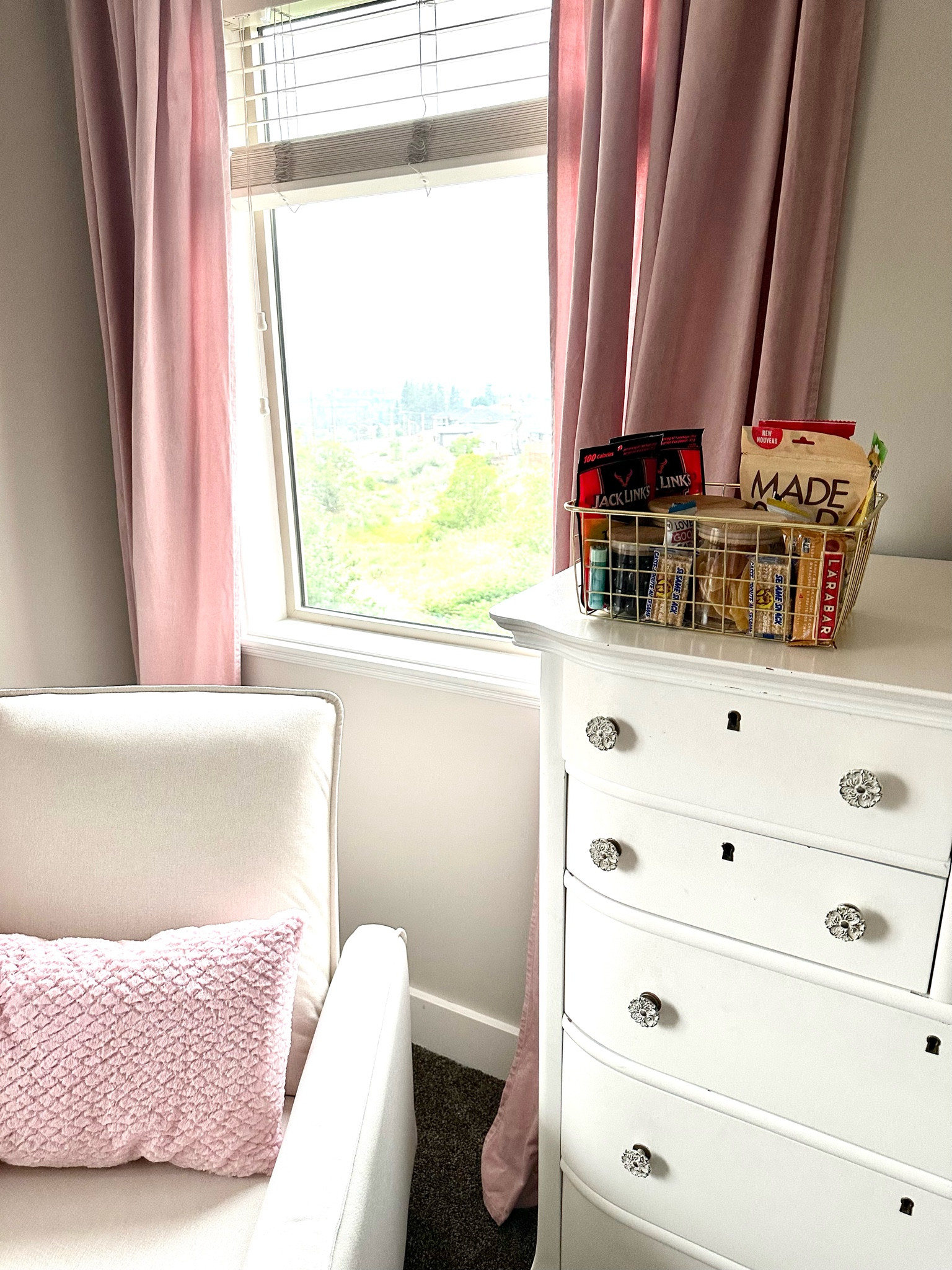 This is my favourite part of the nursery!  This glider is so comfy and I have my snacks set up beside me.  If you’re nursing your baby snacks and water are a must.  Also, a glider that reclines it’s amazing too.

#LTKbump #LTKhome #LTKbaby
