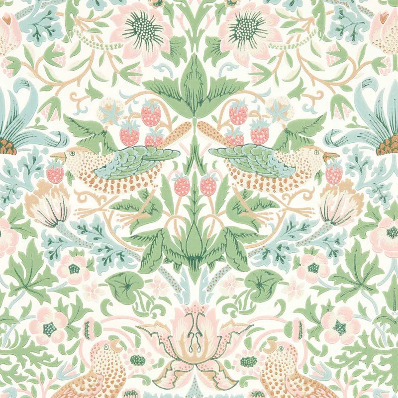 Simply Strawberry Thief Wallpaper | Wayfair North America