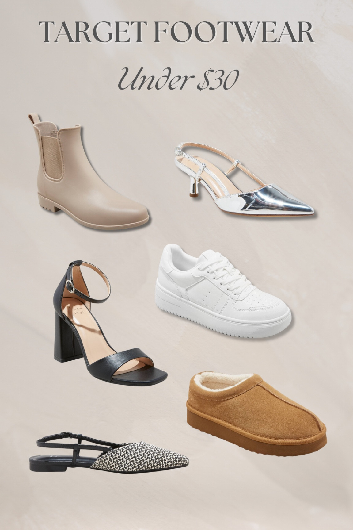 Target footwear under $30! 

#LTKfindsunder50 #LTKstyletip #LTKSeasonal