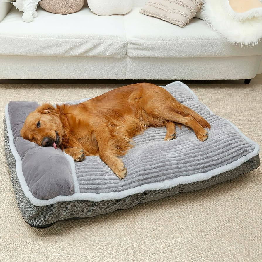 Dog beds for Extra Large Dogs, Dog Mattress with Pillow for Crate Kennel, Sofa Dog Bed, Super Sof... | Amazon (US)