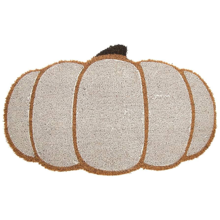 Hobby Lobby White Pumpkin Shaped Coir Doormat, Natural, Outdoor, Entryway, Fall Home Decor | Amazon (US)