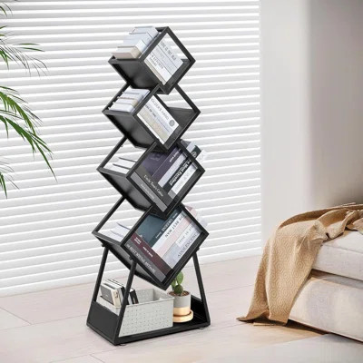 Tree Bookshelf Tree Bookcase 5 Tier Tree Bookshelf Metal Bookshelf Standing Bookshelf Modern Bookshelf For Cds/Movies/Books, Storage Shelves For Bedro | Wayfair Professional