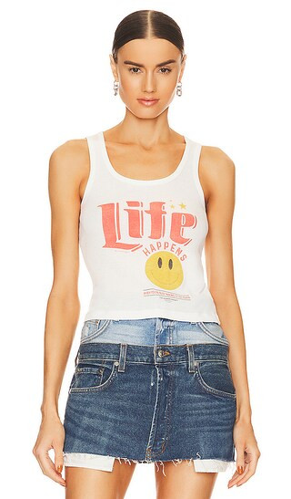 Life Happens Rib Tank in White | Revolve Clothing (Global)