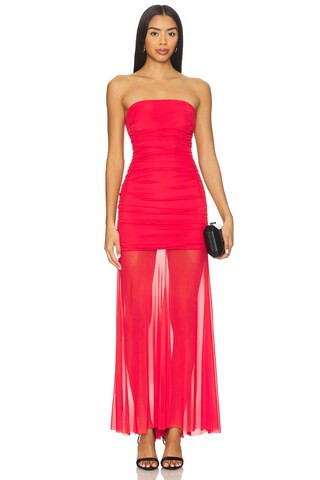 Amanda Uprichard Leo Dress in Cherry Red from Revolve.com | Revolve Clothing (Global)