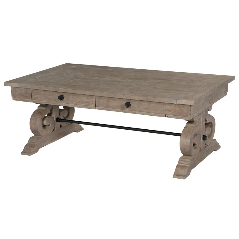 Ellenton Trestle Coffee Table with Storage | Wayfair North America