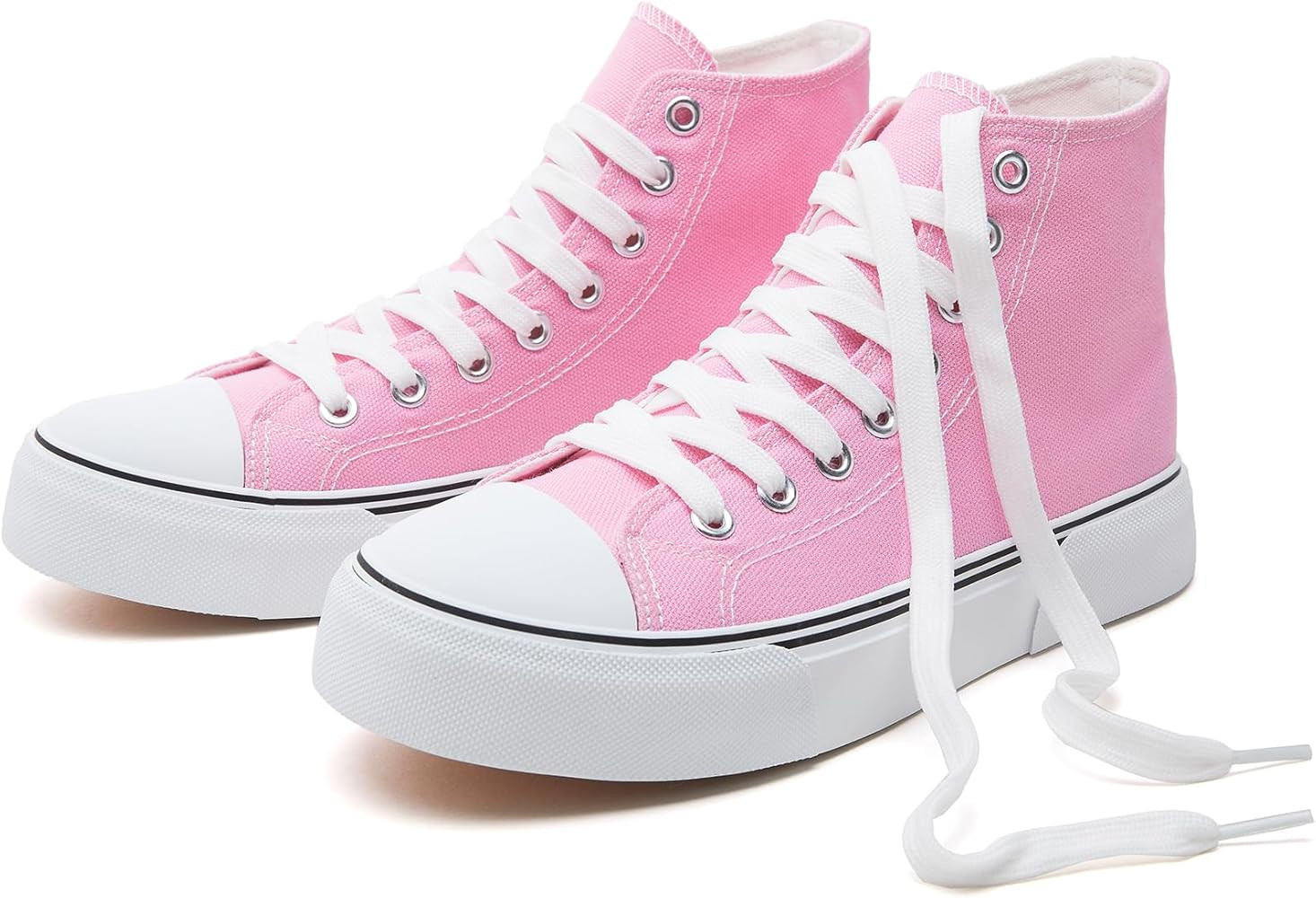 hash bubbie Unisex Fashion High top Sneakers Womens Classic High Tops Canvas Shoes Casual Tennis ... | Amazon (US)