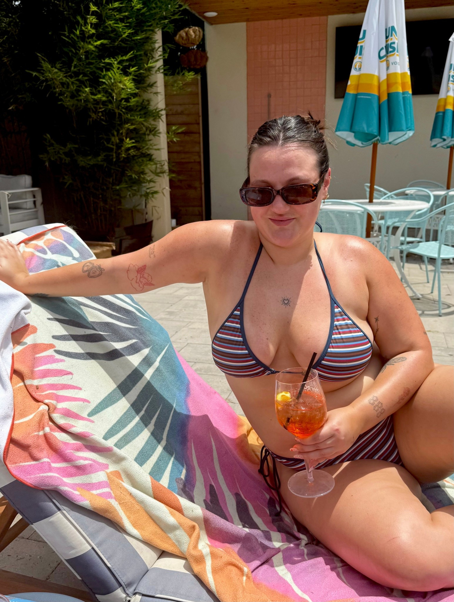 Size down in bottoms, they run big imo! 

#LTKSummerEdit #LTKSwim #LTKMidsize